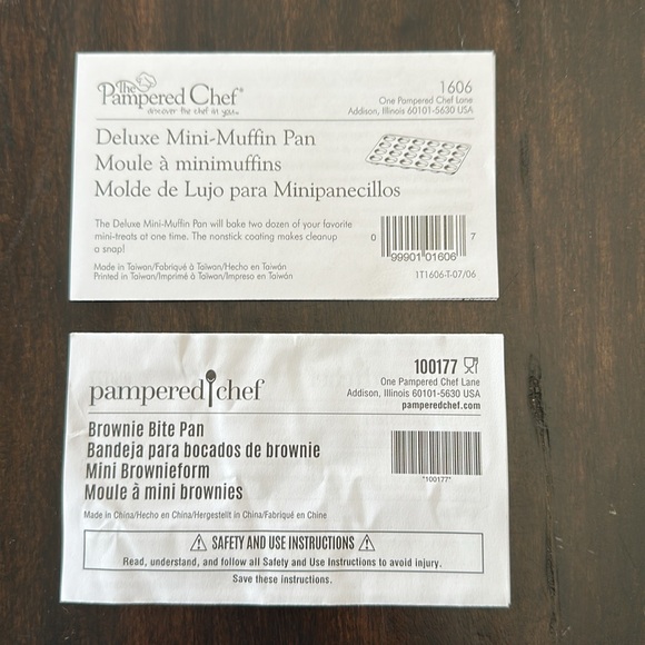 Pampered Chef Mini Muffin Pan, PC Mini Brownie Bite Pan & Wilton Donut Pan - Picture 5 of 5